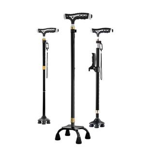 老人医用拐杖行走助行器防滑神器辅助走路轻便伸缩四脚拐棍铝合金