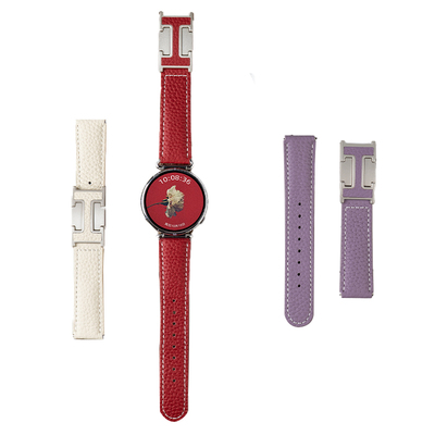 gt6h扣荔枝纹磁吸真皮表带