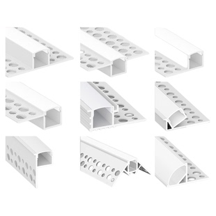 线形灯铝槽明装线型灯嵌入式灯槽双眼皮吊顶线性灯条led灯带卡槽