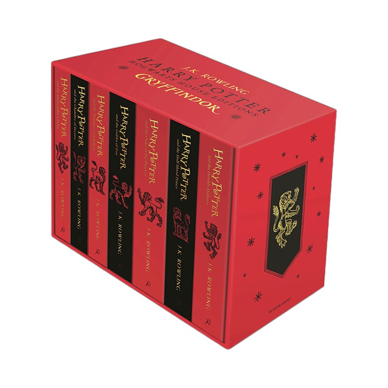 英文原版小说 Harry Potter Gryffindor Paperback 哈利波特1-7学院版平装套装 格兰芬多学院 英文版 进口英语原版书籍