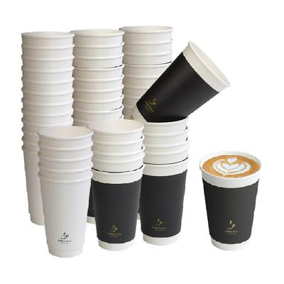 得力双层纸杯一次性纸杯子