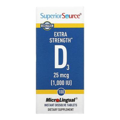 香港直发Superior SourceD3速溶片速释膳食补充剂100片母亲节