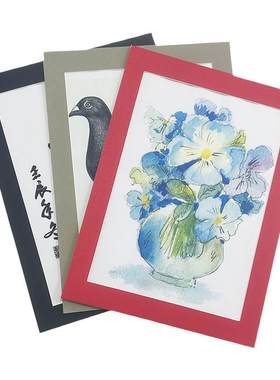 5个装儿童画装裱收藏卡纸相框