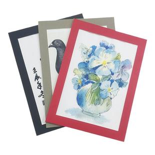 方形油画棒装裱收藏相框国画剪纸学生美术绘画作品裱框硬卡纸相框