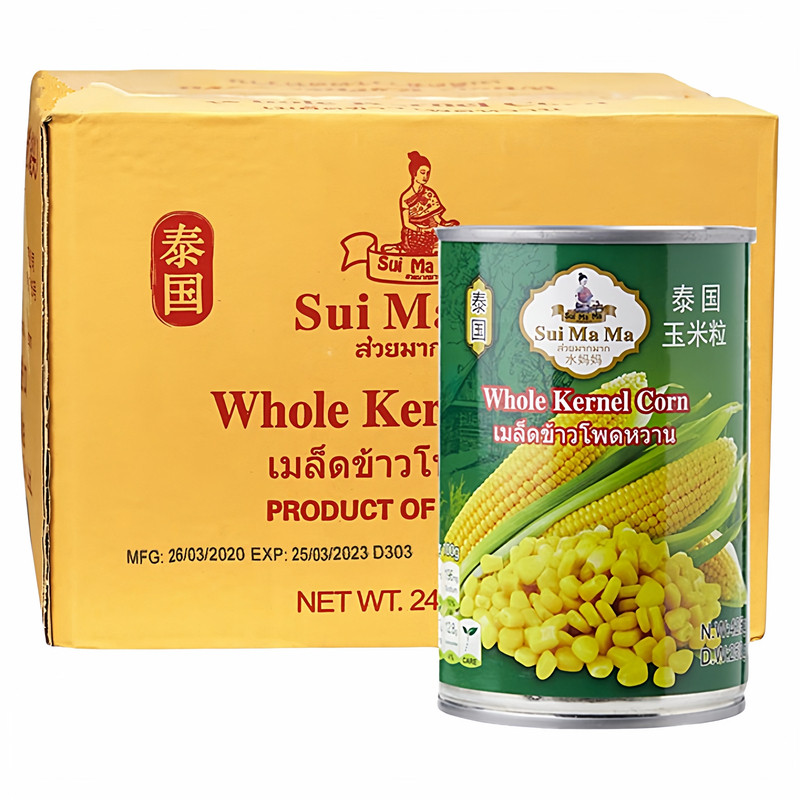 水妈妈甜玉米粒425g*24罐整箱批