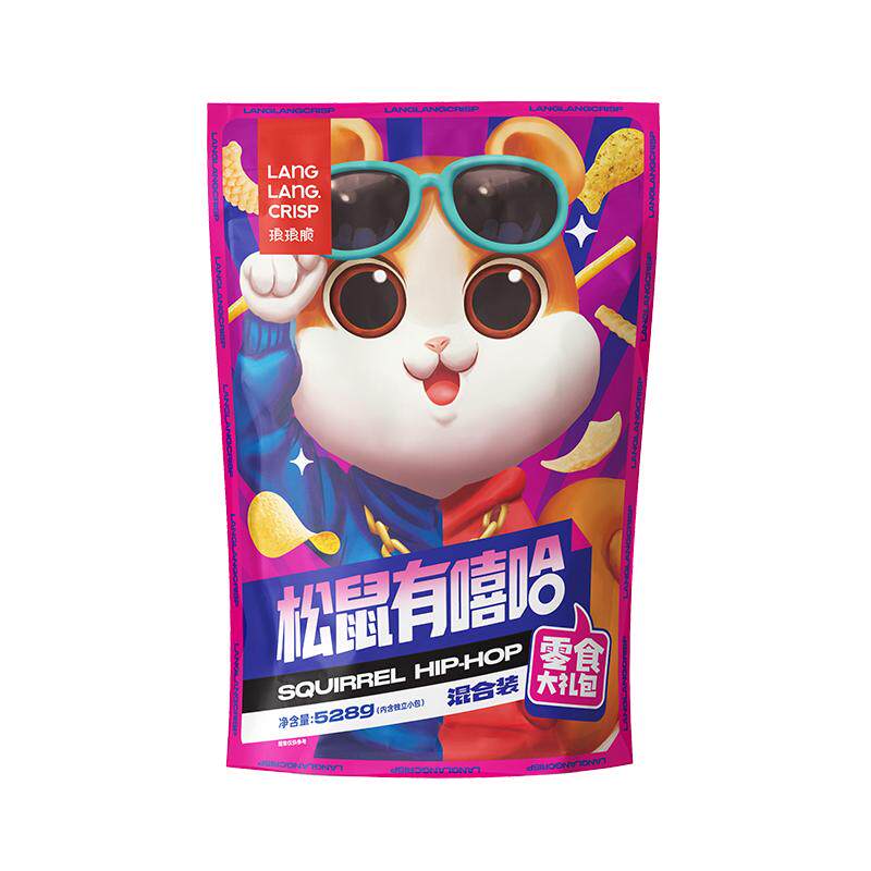 琅琅脆松鼠有嘻哈零食大礼包中秋节儿童巨型整箱小吃休闲食品