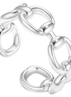 洞天TONETALE马蹄扣链条开口戒指时尚通勤轻奢女独特高级送女朋友