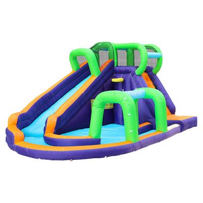 AirMyFun双滑梯喷水充气城堡玩具