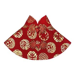 宠物新年衣服猫咪披肩狗狗斗篷唐装拜年喜庆春节披风中国风狗衣服