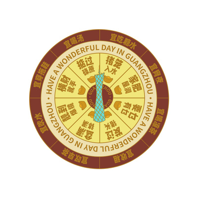 1200 广州文创旋转冰箱贴早茶冰箱贴特色纪念品乐活广州今日运势