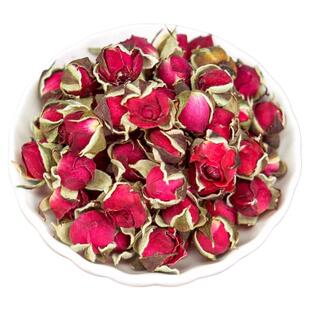 金边玫瑰花茶玫瑰干花泡茶食用干玫瑰花蕾散装云南特产正品非特级