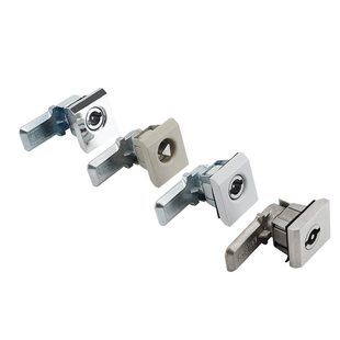 都发 MS813小四方锁不锈钢转舌锁AE箱锁一字锁带钥匙仿威图柜锁具