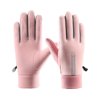 保暖手套男女冬季防风防寒防水防滑加绒电动车情侣骑行骑车德绒