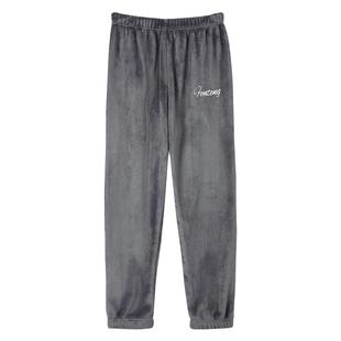 芬腾秋冬季珊瑚绒睡裤女加厚保暖居家单条长裤暖暖裤法兰绒家居裤