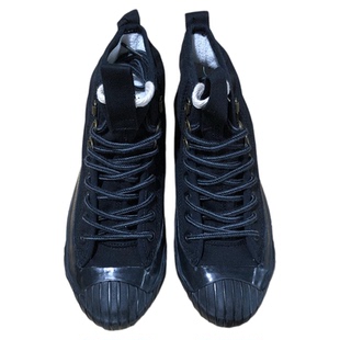 日单冈山帆布鞋女黑色高帮34码35码36码工装户外外贸出口防滑鞋