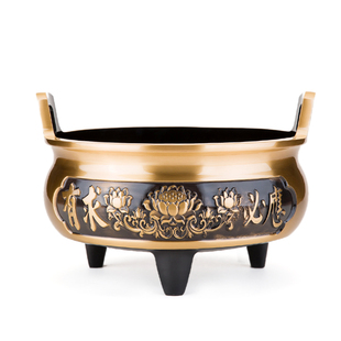 纯铜香炉家用室内佛堂插香炉沉香熏香炉檀香炉供佛线香炉焚香炉