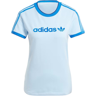 Adidas/阿迪达斯正品三叶草女士针织经典短款透气短袖IZ2674