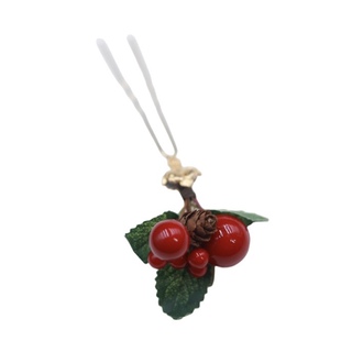 格格间原创【红果果】红色浆果绢花发簪圣诞新年可爱古风汉服头饰