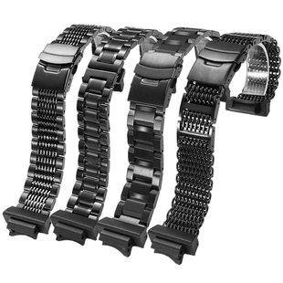 适用CASIO卡西欧5代蛙人手表GWF-1000-1JF系列改装钢带金属表带男