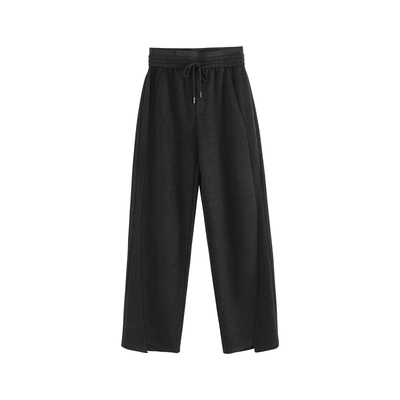 双腰头磨毛长裤X--MOOM