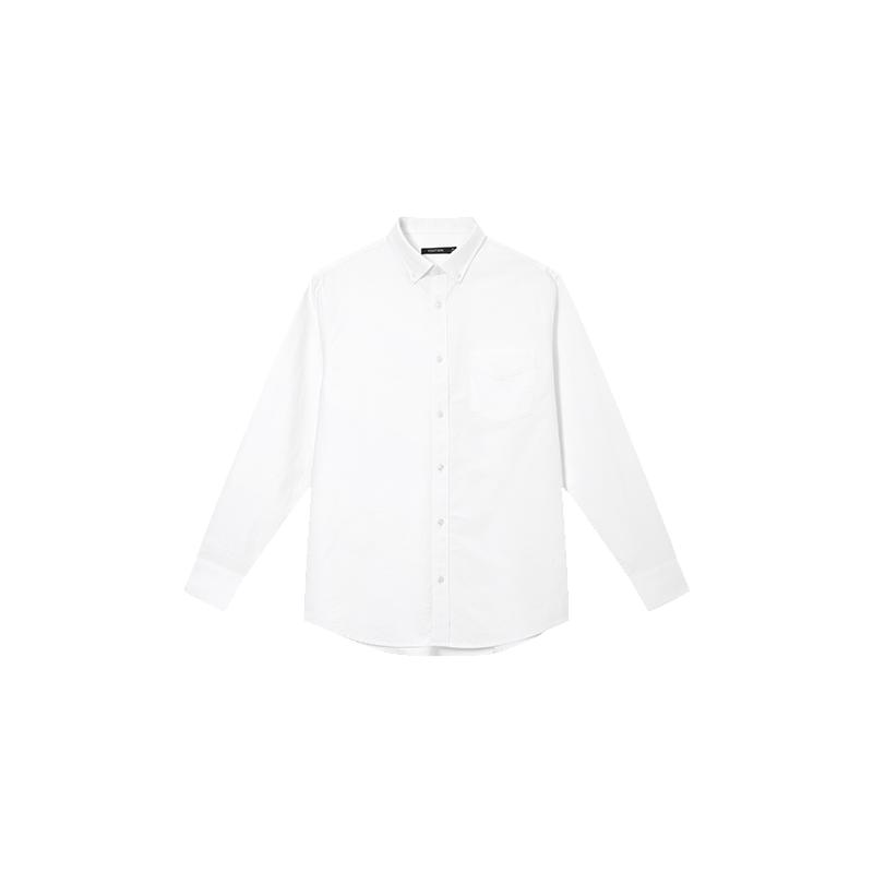 网易严选长袖纯色纯棉牛津纺衬衫