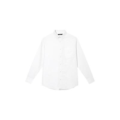 网易严选长袖纯色纯棉牛津纺衬衫