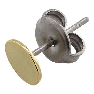 diy饰品配件日本进口partsclub医疗医用钛金属防过敏平盘粘贴耳钉