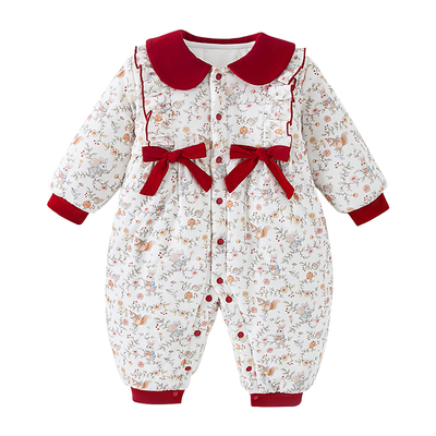 连体衣婴儿衣服秋冬季外出可爱