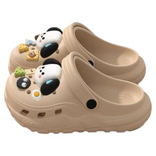 儿童洞洞鞋男童2026新款男孩夏季外穿防滑踩屎感亲子eva凉拖女童