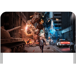 户外铁马布套牛津布弹力布定制喷绘喷画物业护栏商场隔离广告布罩