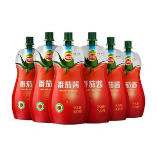 中粮屯河番茄酱100g*6袋儿童无添加剂西红柿番茄膏番茄沙司番茄丁