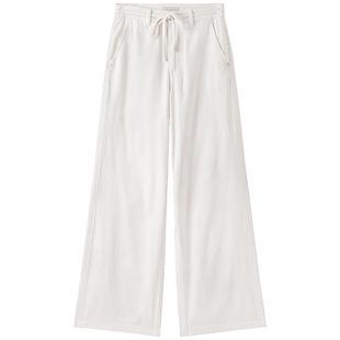 Miss Sixty2025夏季新款牛仔裤女系带抽绳宽松奶白垂感阔腿裤长裤