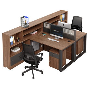 办公桌简约现代办公室桌椅组合屏风办公卡位面对面职员桌员工位