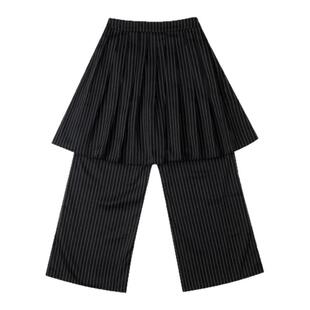 local aliens外星沙龙美式复古假两件西装裤阔腿垂坠感条纹拖地裤
