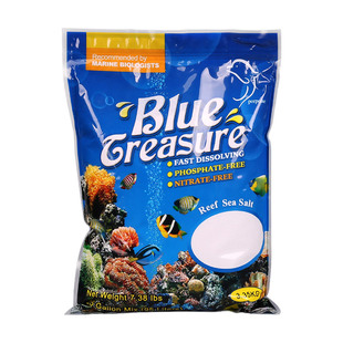蓝色珍品海盐海水盐lps珊瑚盐fot寄居蟹海水缸养鱼 海水鱼专用盐