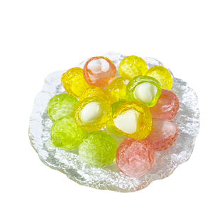 雅客水果爆浆软糖菠萝酸奶味夹心软糖散装婚庆结婚喜糖果休闲零食