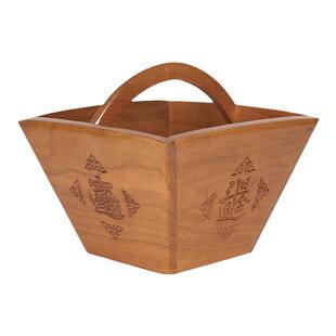 7-34厘米斗升仿古桃木斗日进斗金摆件米斗升粮食斗量米斗家用送礼