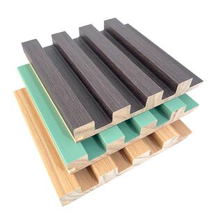 实木格栅板背景墙木饰面护墙板装饰板小长城凹凸形网红生态木吊顶