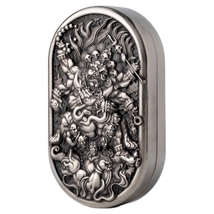 指玩屋 魔艺工坊大黑天直推旋转推牌金属把玩件解压玩具EDC黑科技