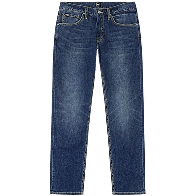 【张凌赫代言】Lee26春夏新轻薄723修身直筒牛仔裤中深蓝男潮流