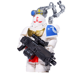 第三方战锤40K士官长医疗兵军事积木大人仔重甲士兵盔甲喷气背包