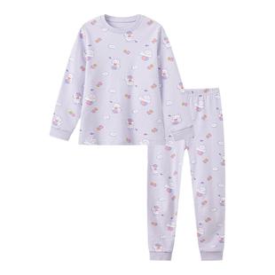 笛莎女童纯棉保暖内衣冬装家居服秋衣女孩大儿童宝宝睡衣迪莎童装