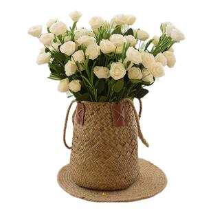 ins风仿真花假花小花束玫瑰餐桌茶几桌面摆件防真花摆设装饰花艺