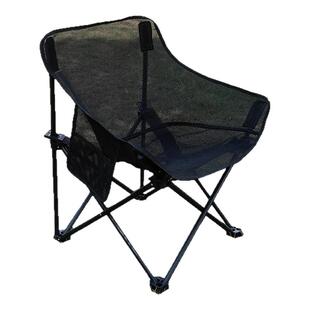 户外折叠椅镂空透气便携式钓鱼沙滩折叠椅子露营生缕空网布月亮椅