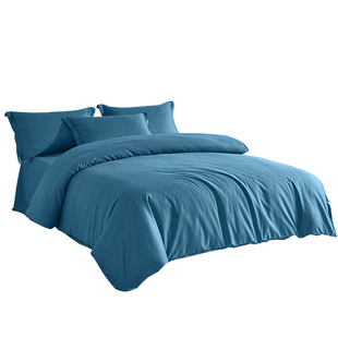 纯棉被套单件150x200cm全棉被罩200x230蓝色双人180x220x240定制