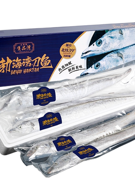 高档渤海湾刀鱼礼盒3条5条装