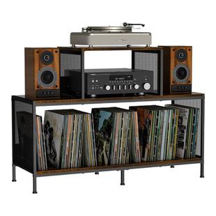 黑胶唱片柜黑胶柜大容量功放机柜音响柜音乐柜音箱展示柜唱片台
