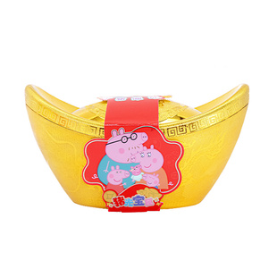 亿智小猪佩奇软糖元宝造型维生素糖果零食儿童新年礼物零食大礼包