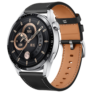 新品适用华为手表watch5按压式真皮表带gt5木星棕46mm款watch4通用gt5pro替换带gt3pro男gt4官方同款时尚腕带