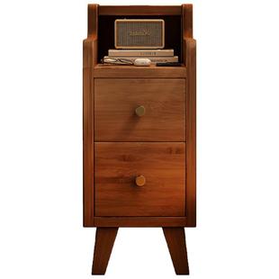 极窄床头柜小型夹缝实木简约现代置物架迷你沙发边柜收纳柜子边几